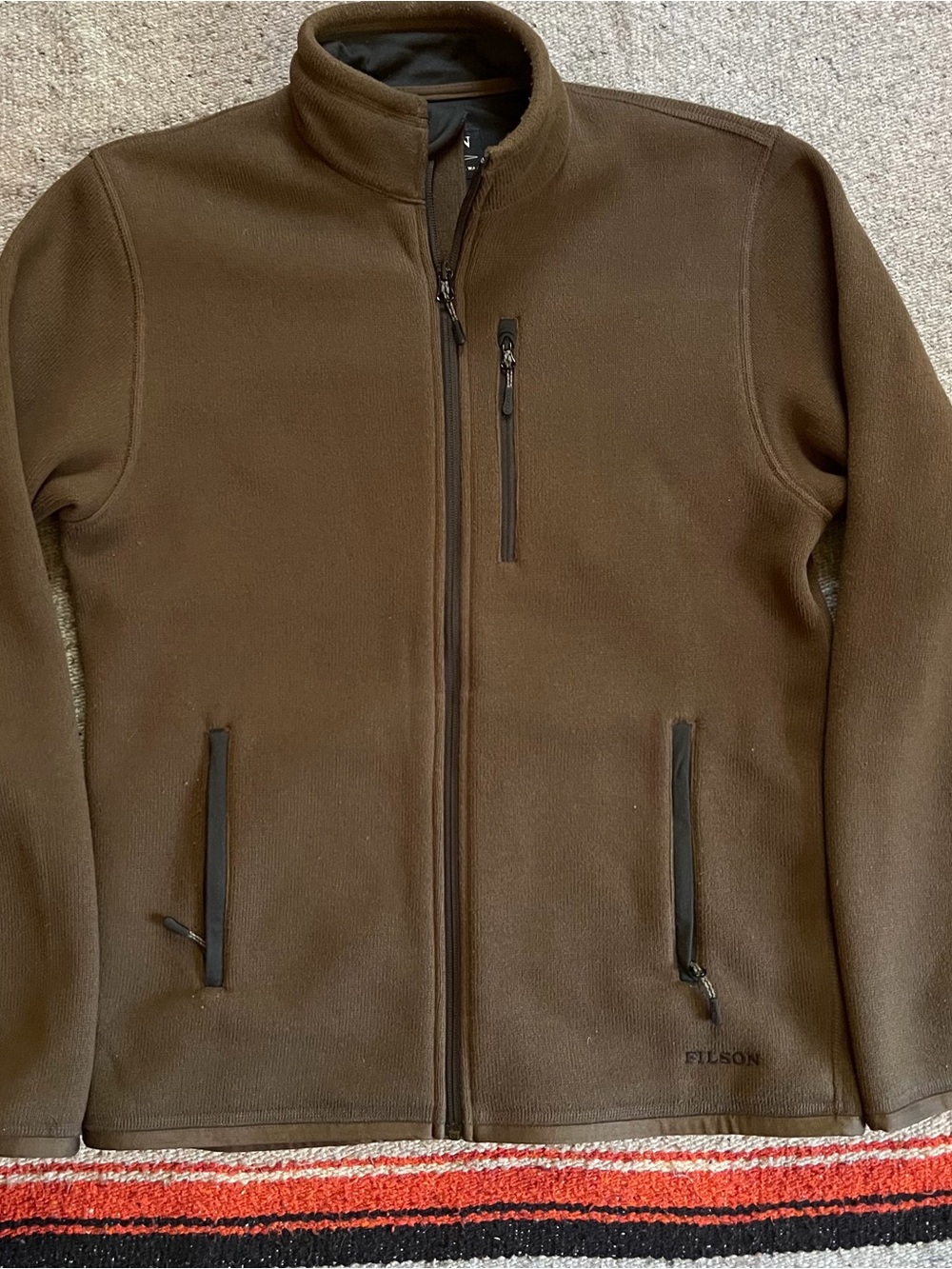 Filson Brown Zip-Up Fleece Jacket